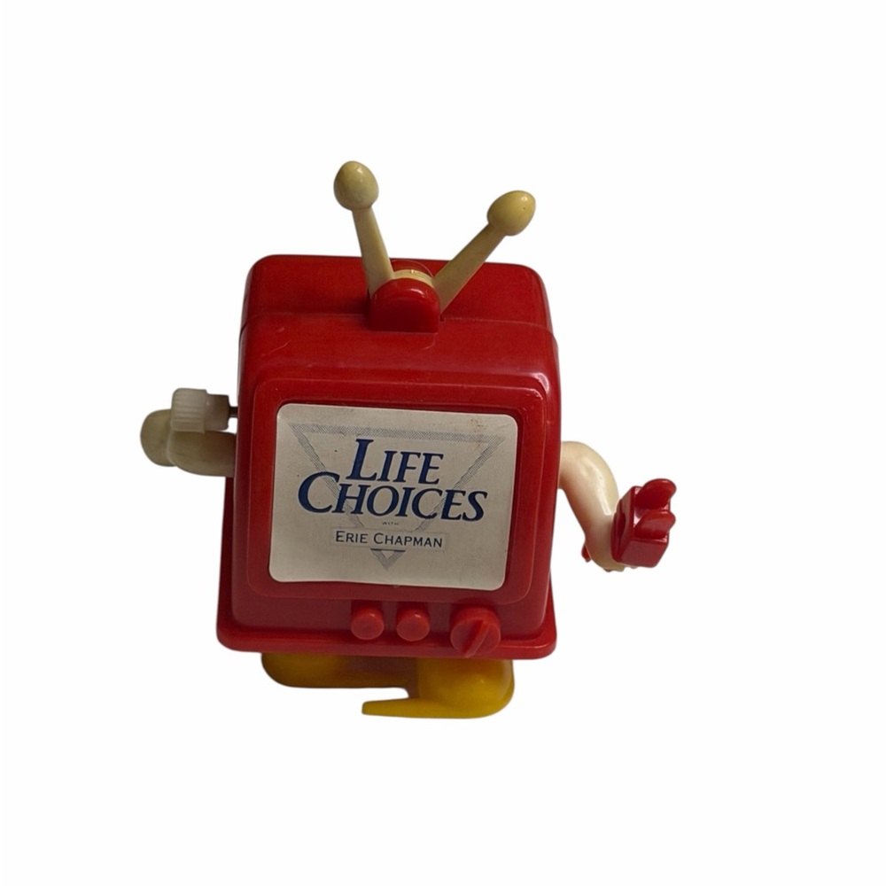 Vintage Life Choices Tv wind-up toy RARE